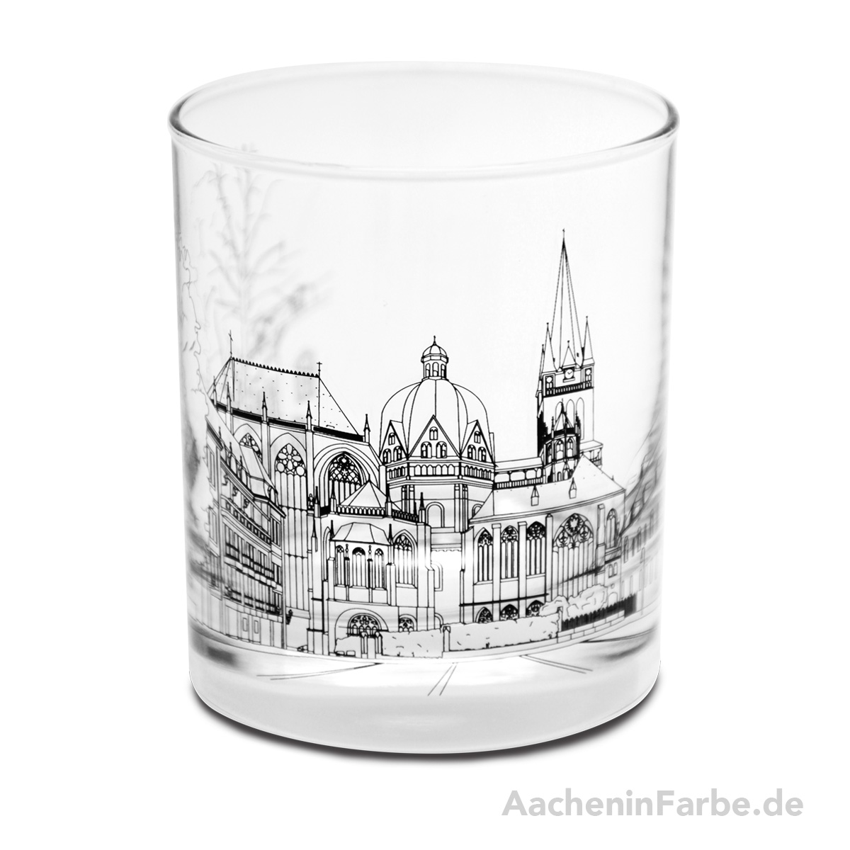 Glas Aachener Dom, schwarz