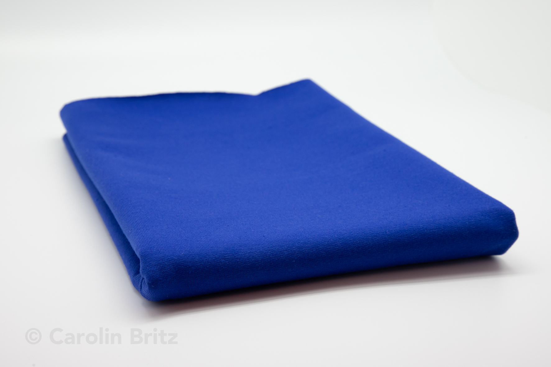 Stoff, French Terry, uni, royalblau (0,5m)