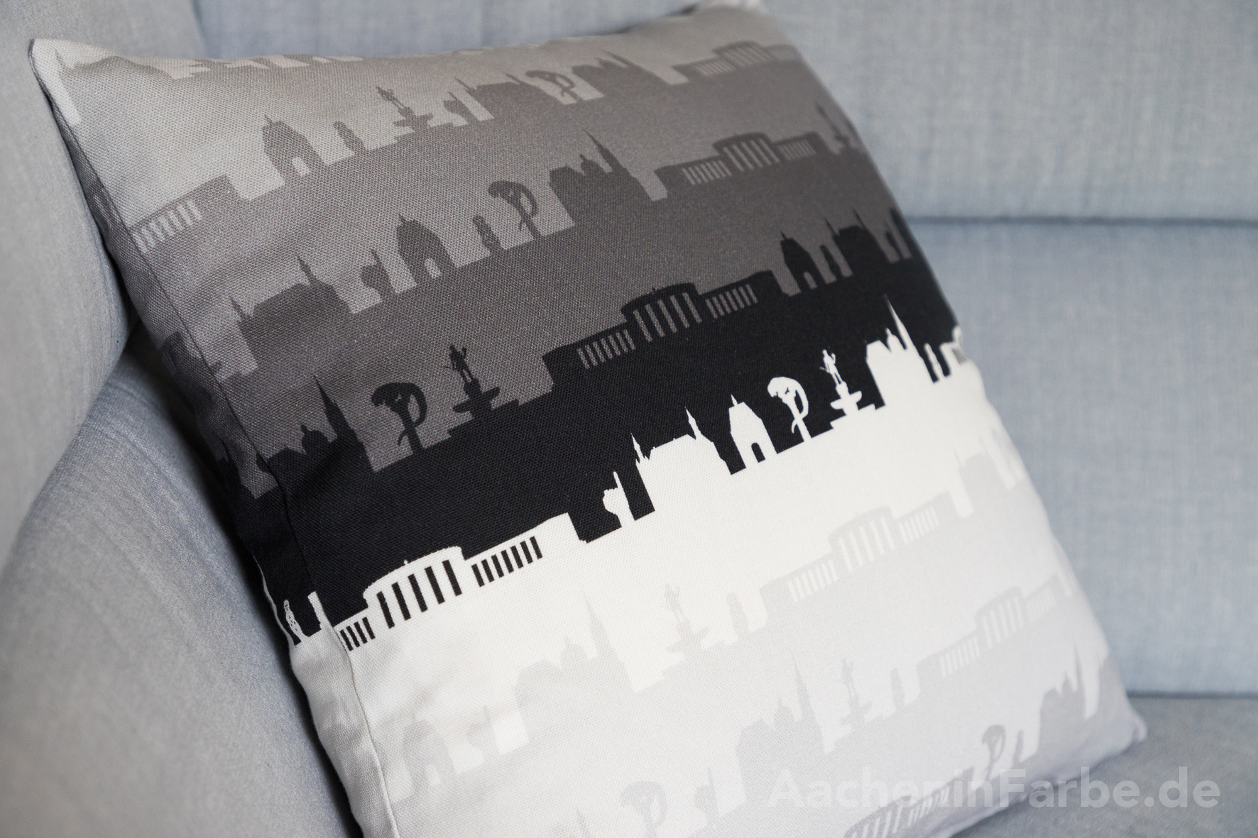 Kissenbezug "Aachener Skyline", sw 