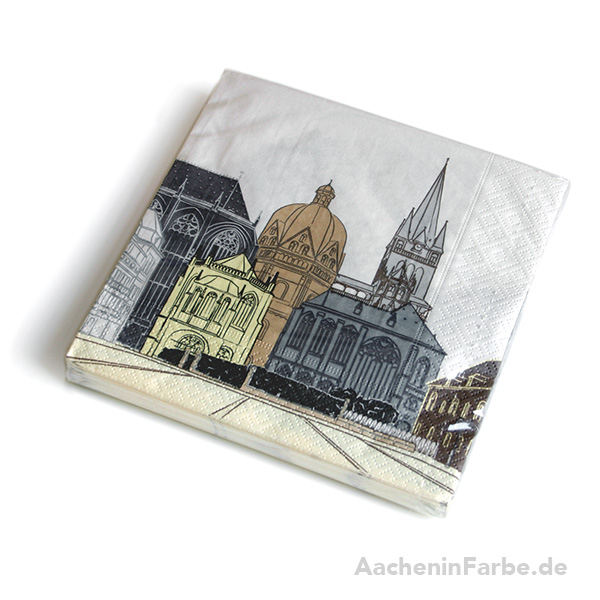 Serviette Aachener Dom, pastell