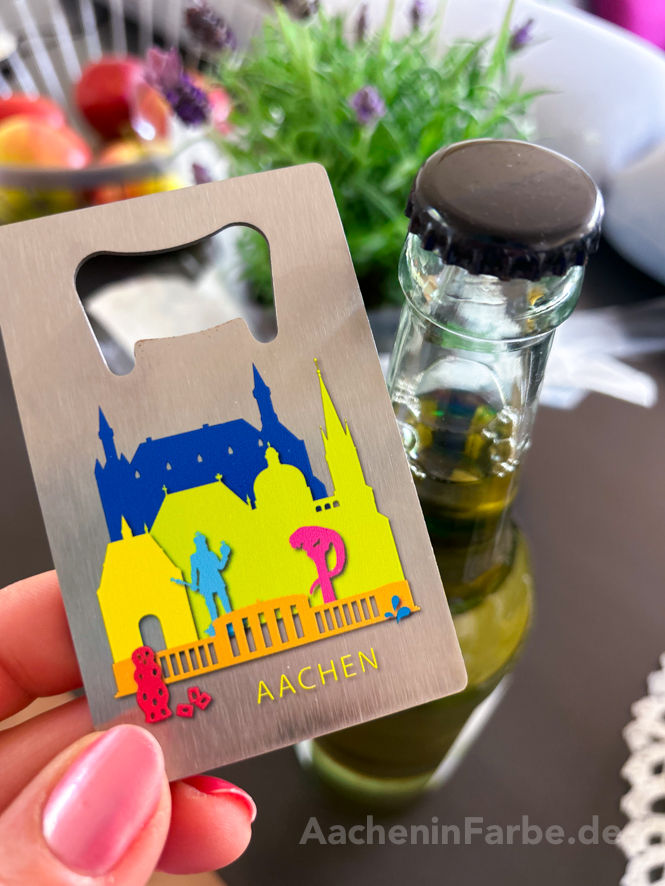 Aachen Flaschenöffner, AC Icons, bunt