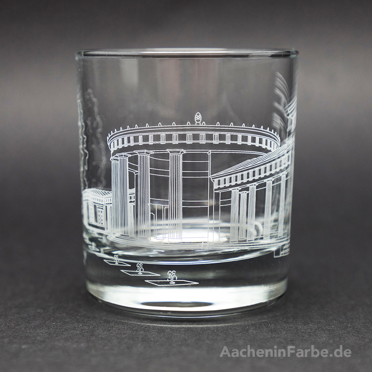 Glas Aachener Elisenbrunnen, weiß