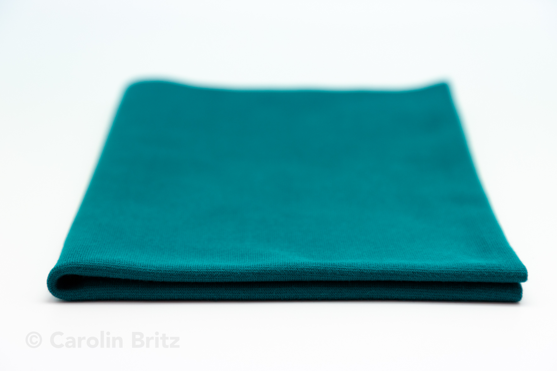 Stoff, Bündchen, uni, petrol (0,5m)