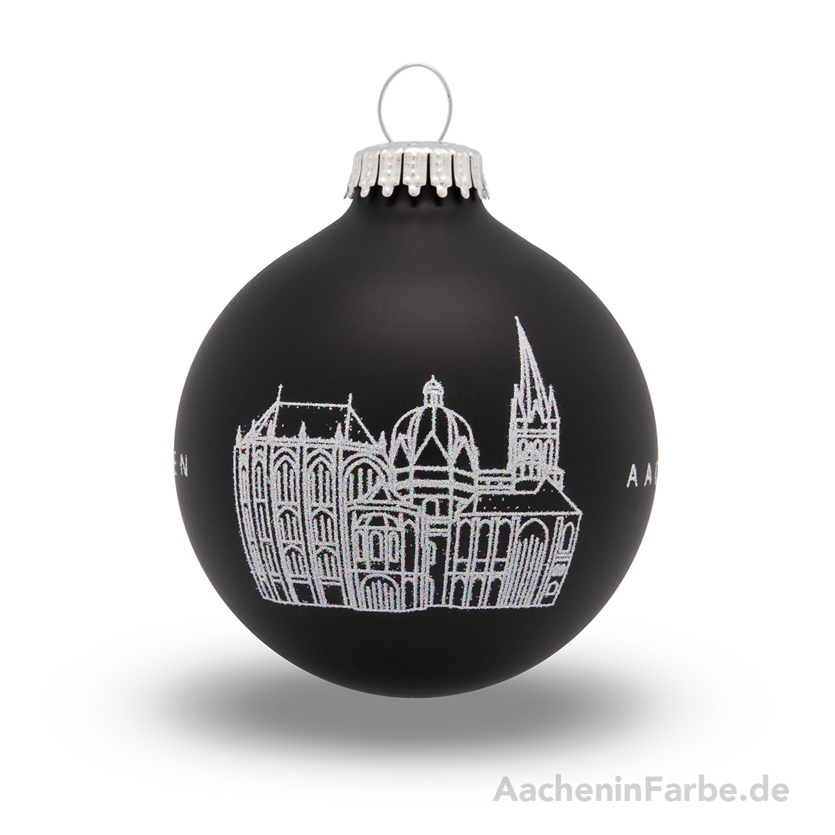 Christbaumkugel "Aachener Dom", schwarz
