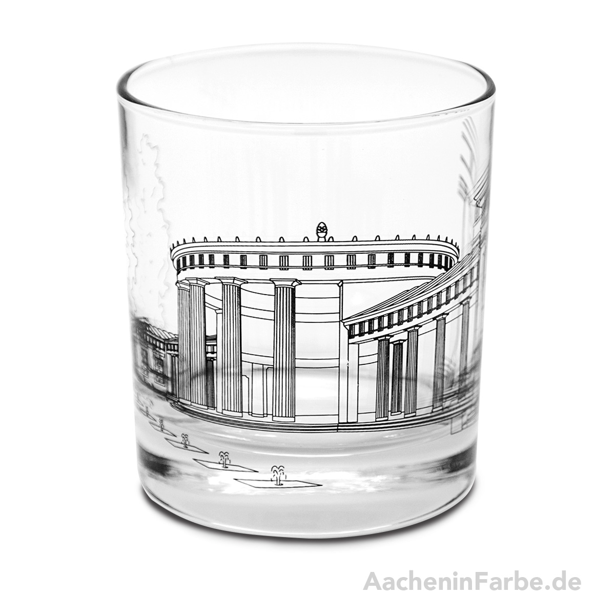 Glas Aachener Elisenbrunnen, schwarz